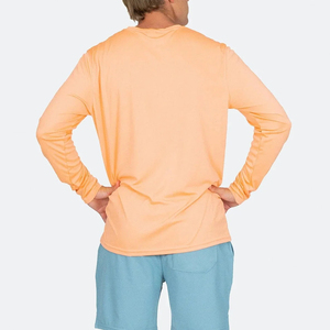 เสื้อยืดคอกลมแขนยาวสีพื้นสำหรับผู้ชาย PUFFIN SPORTS ออกแบบเองตามสั่ง (OEM) ทรงปกติ สวมใส่สบาย ผลิตจากผ้าถักโพลีเอสเตอร์แห้งเร็ว - Product Image 2