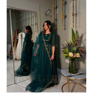 Robe de soirée pour femmes designer avec ensemble Dupatta - Product Image 3