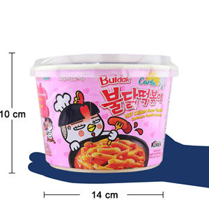 Tteokbokki Coreano Picante de Alta Calidad con Salsa Cremosa, Samyang Buldak Carbonara Sabor Pollo Picante, Topokki 179g, ¡Gran Venta! - Product Image 4