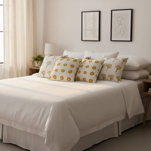 SOGA 5-Piece Sunny Dandelion and Retro Daisy Pillow <b>Cover</b> Set <b>Floral</b> <b>Cushion</b> <b>Covers</b> for Sofa Home Decorative & Throw Pillows - Product Image 5