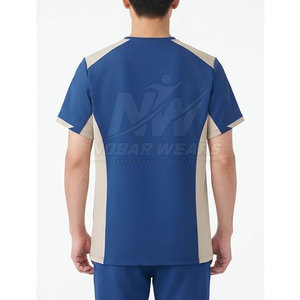 Tenue de travail médicale professionnelle à col rond et manches courtes pour les équipes d'hôpitaux, de cliniques et de laboratoires - Product Image 5