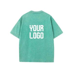 เสื้อยืดโอเวอร์ไซส์แบบสั่งทำพิเศษ ทรงบ็อกซี่ฟิต ล้างสีแบบแอซิดวอช เสื้อยืดเปล่า รับผลิตแบบ OEM แบรนด์ส่วนตัว - Product Image 4