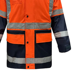 Mens <b>Utility</b> Work Jacket Reflective Safety Outerwear For Professional Labor And Industrial Environment Usage - Product Image 5