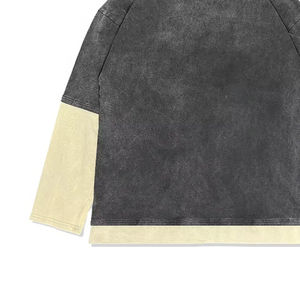 Camiseta de Hombre con Logo Personalizado, Lavado Ácido, Manga Larga Doble, Estilo Oversize, Top de Moda - Product Image 6