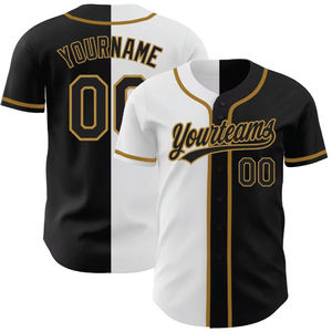 Maillot de baseball authentique OEM en maille pour le World Baseball Classic, noir avec doublure blanche, dégradé tendance, vente en gros - Product Image 1