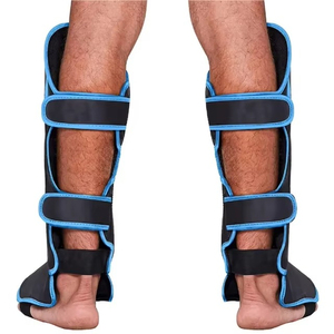 Entry-Level Adult & Teen MMA Kick Boxing Training Shin Guards Leather Breathable Durable Protective - Product Image 4
