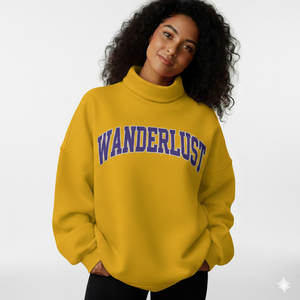 Sweat-shirt à col rond bleu royal vibrant avec un design graphique audacieux avec inscription RODAN, parfait pour un style décontracté et élégant - Product Image 5