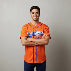 Top Trending New Arrival Baseball Uniform Set 100% Polyester Breathable Customized Team Name V-neck Pockets Unisex Adult Customs - Product Image 5