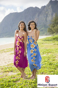 Service de fabrication textile sur mesure de paréos de plage tropicaux, sarongs hawaïens, tahitiens, fidjiens, samoans, OEM, ODM, marque privée, Inde - Product Image 2