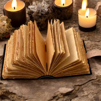 Carnet en cuir artisanal en vitrail multicolore, Grimoire Wiccan, Livre des Ombres, Livre de sorts, Lecture classique, Rajasthan