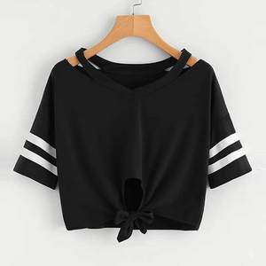 Haut court de sport uni pour femme, respirant et à séchage rapide, idéal pour le yoga, la gym, la course et le fitness - Product Image 1