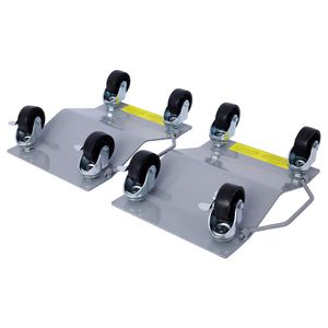 Chariot de voiture robuste à 4 pneus Capacité de 6000lb Gris-pour piquets de voiture - Product Image 3