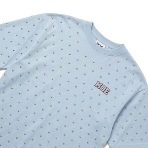 T-shirts pour hommes entièrement ornés de perles, logo personnalisé en strass, coton épais, coupe oversize, été, OEM, t-shirts pour hommes, coupe ample - Product Image 4