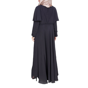 Abayas de printemps respirantes à manches longues pour femmes musulmanes, de haute qualité, unies, entièrement couvrantes, avec logo personnalisé, sur mesure, vente en gros - Product Image 2