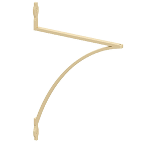 Soporte de Pared Metálico de Latón Satinado para Estante, Estructura Triangular, Soporte de Esquina para el Hogar, 11"x7 1/4", 5mm de Grosor - Product Image 1