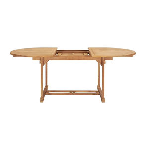 Table de repas ovale pliable en teck massif recyclé, moderne et durable, pour l'extérieur, les pique-niques dans le jardin, les rassemblements élégants sur la terrasse - Product Image 1