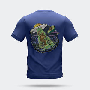 T-shirt à manches courtes pour homme avec impression DTF, col rond, motif croisé, coupe décontractée, tissu jersey 100% coton - Product Image 2