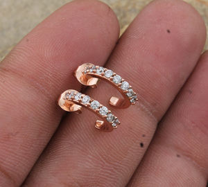 Boucles d'oreilles pendantes scintillantes en argent sterling 925 plaqué argent CZ de haute qualité, bijoux de mode minimalistes de luxe pour femmes - Product Image 6