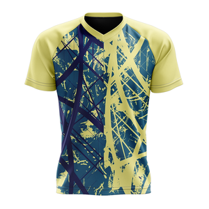 Nouveau style de t-shirt pour homme à col en V, coupe ample, en coton de bonne qualité, design personnalisé, pour homme - Product Image 1