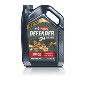 TRANE DEFENDER S9 Long Drain SAE <b>5W</b>-<b>30</b> 6L 100% Fully <b>Synthetic</b> Engine <b>Oil</b> for Heavy-Duty Diesel Engines - Product Image 1