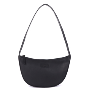 Bolso Bandolera de Cuero Genuino de Diseño Premium, Unisex, Negro, con Cierre de Cremallera y Broche, Estilo Clásico y Duradero para Uso Diario - Product Image 1