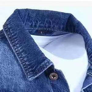 เสื้อแจ็คเก็ตยีนส์สโตนวอชสำหรับผู้ชาย สไตล์ลำลอง ติดกระดุม สีพื้น ผ้าฝ้าย ใส่ได้ในฤดูใบไม้ร่วง ทรงปกติ - Product Image 6