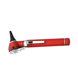 Otoscope à fibre optique MINI, couleur rouge, outil de diagnostic portable pour l'examen des oreilles avec éclairage lumineux, design compact et léger - Product Image 1
