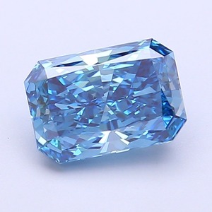 Diamant CVD bleu vif fantaisie taille radiant, clarté VVS2, polissage excellent, pierre précieuse de laboratoire pour la fabrication de bijoux, conception personnalisée - Product Image 1