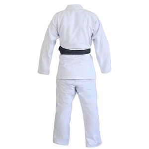 White Karate Gi Uniform 100% Cotton Durable Adult Unisex Martial <b>Arts</b> Wear Loose Fit Breathable Lightweight 220g Customizable - Product Image 3