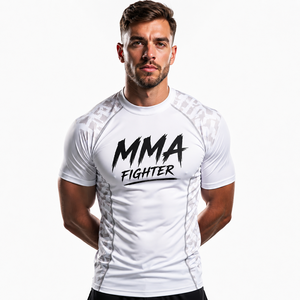 Maillot de compression personnalisé à manches courtes pour Jiu Jitsu, MMA, BJJ, grappling, entraînement sportif, séchage rapide - Product Image 4