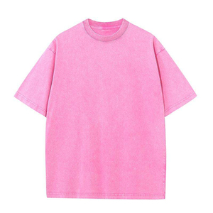 เสื้อยืดโอเวอร์ไซส์พรีเมียม ผ้าฝ้าย 100% สำหรับสตรีทแวร์ ปักลายได้ตามสั่ง รับผลิตแบบ OEM สำหรับผู้ชายและผู้หญิง เป็นมิตรต่อสิ่งแวดล้อม ระบายอากาศได้ดี สีสันตามสั่ง - Product Image 1