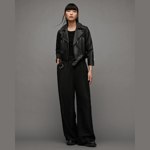 แจ็คเก็ตมอเตอร์ไซค์หนังแท้สำหรับผู้หญิงแบบขายส่งสั่งทำพิเศษสำหรับฤดูหนาว ทรงเข้ารูป แขนยาว ปักโลโก้ได้ กันน้ำ - Product Image 1