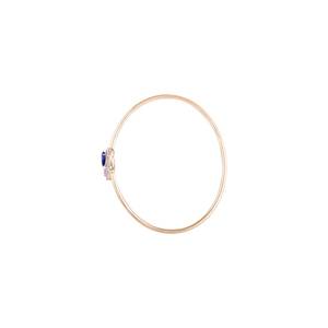 กำไลข้อมือทองคำแท้ 18K หรูหรา ประดับด้วยไพลินสีน้ำเงินทรงลูกแพร์และเพชรทรงรัศมี สำหรับผู้หญิง สวมใส่ได้ทุกวัน ได้รับการรับรองจาก GIA - Product Image 2