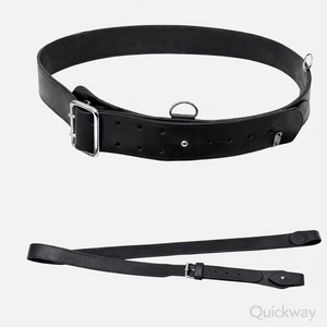 Ceinture en cuir véritable noir style Sam Browne avec sangle croisée – Ceinture de cérémonie formelle haut de gamme pour tenue de cérémonie - Product Image 4