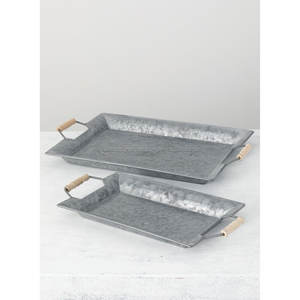 Plateau de service en métal galvanisé en forme de poisson, taille personnalisée, marque MDI, avec 2 poignées en corde et base en laiton, pour la décoration de la maison et la présentation des aliments - Product Image 5