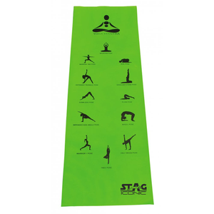 STAG ICONIC Yoga Mat 180cm x 60cm x 4mm – Non-Slip Exercise & Fitness Mat with Yoga Pose <b>Guide</b> - Product Image 4