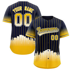 Maillot de baseball pour homme, col en V, uni, personnalisable avec logo et nom imprimés numériquement, vente en gros - Product Image 6