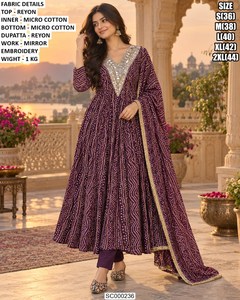 Conjunto de Traje de 3 Piezas para Mujer, Ropa Étnica de Diseñador, Colección de Ropa Festiva, Atuendo Tradicional Indio, Ropa de Fiesta para Mujer, para Ocasiones Especiales - Product Image 3