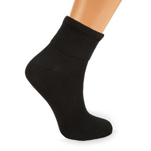 Chaussettes de cheville pour femmes diabétiques, lot de 3 paires, en coton doux, sans bordure, bout sans couture, amélioration de la circulation, taille de chaussure 9-11 - Product Image 4
