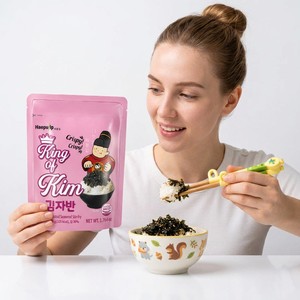 Flocons d'algues nori pour sushi, King of Kim, Algues coréennes séchées et assaisonnées, feuilles d'algues pour wraps, solution repas, packs de snacks fusion - Product Image 1