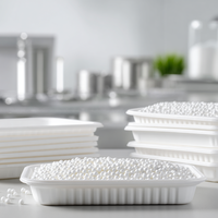 Extrusion de formage de barquettes haute vitesse à haute rigidité, compostable et biodégradable, à base de composé d'amidon de maïs PBAT PLA, qualité alimentaire pour supermarchés