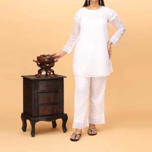 Costume en mousseline ornée de 2 pièces pour femme PS4235 Pantalon inclus - Product Image 3