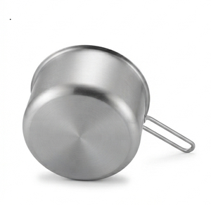 Stainless Steel Sauce <b>Pan</b> Contemporary Style Factory Supplier Shiny Finished Metal Handle <b>Induction</b> Cooker Compatible - Product Image 4