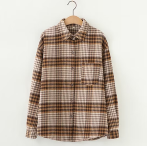 Chemise en flanelle à carreaux pour homme, manches longues, col rabattu, décontractée, respirante, 100% coton, manches longues, tissée, pour l'automne - Product Image 2
