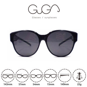 Unisex thời trang phân cực Kính mát với Big ống kính tròn và tac ống kính fitover PC khung - Product Image 6