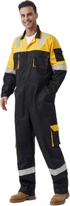 Overol de Trabajo Industrial Unisex de Alta Visibilidad con Certificación Oeko-Tex, Reflectante y de Seguridad, con Protección Contra Pinchazos de Agujas, de Poliéster - Product Image 2