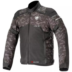 Men's Motorcycle <b>Jacket</b> Full Sleeve Windproof All Seasons Riding Gear Black <b>Camo</b> Print Design - Product Image 1