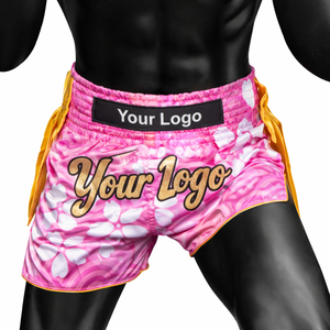 Pantalones Cortos Premium Personalizados para Muay Thai y Kickboxing, Transpirables, Ligeros, Corte Tradicional, Pierna Ancha, Aberturas Laterales, Ropa de Combate OEM - Product Image 4