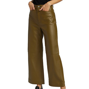 Pantalon en cuir pour femme, coupe ajustée, hiver, haute qualité OEM, respirant, imperméable, séchage rapide, pour la gym, les entraînements, usage quotidien, vente en gros - Product Image 1