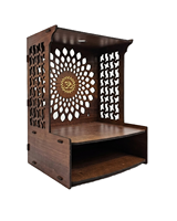 Temple de prière indien traditionnel en bois, artisanal, en forme de lotus Om, à suspendre au mur, pour la décoration de la maison, 30×25×40cm